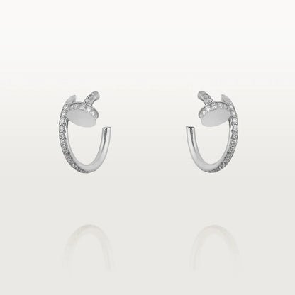 [Grace Jewelry]JUSTE EARRINGS 12.75MM SILVER DIAMOND