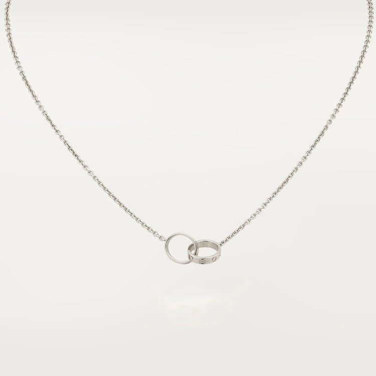 [Grace Jewelry]LOVE NECKLACE PINK GOLD AND SILVER