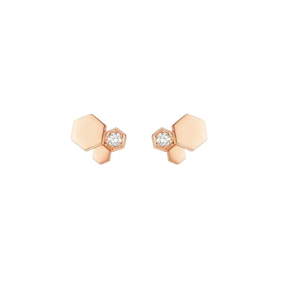 [Grace Jewelry]BEE LOVE PINK GOLD DIAMOND EARRINGS