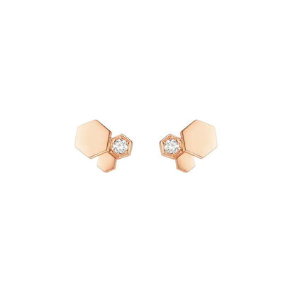 [Grace Jewelry]BEE LOVE PINK GOLD DIAMOND EARRINGS