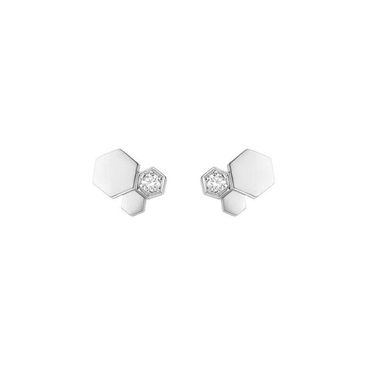 [Grace Jewelry]BEE LOVE SILVER DIAMOND EARRINGS