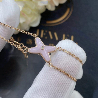 [Grace Jewelry]JEUX BRACELET PINK MOP PINK GOLD 1 DIAMOND