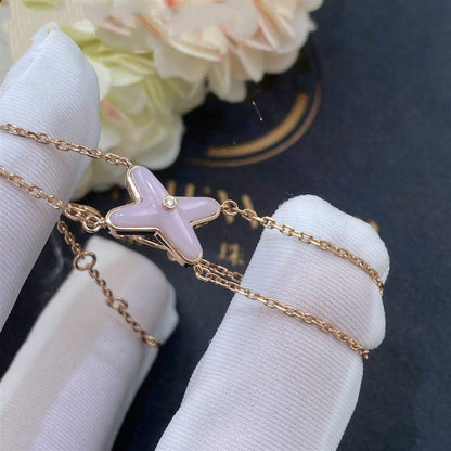 [Grace Jewelry]JEUX BRACELET PINK MOP PINK GOLD 1 DIAMOND