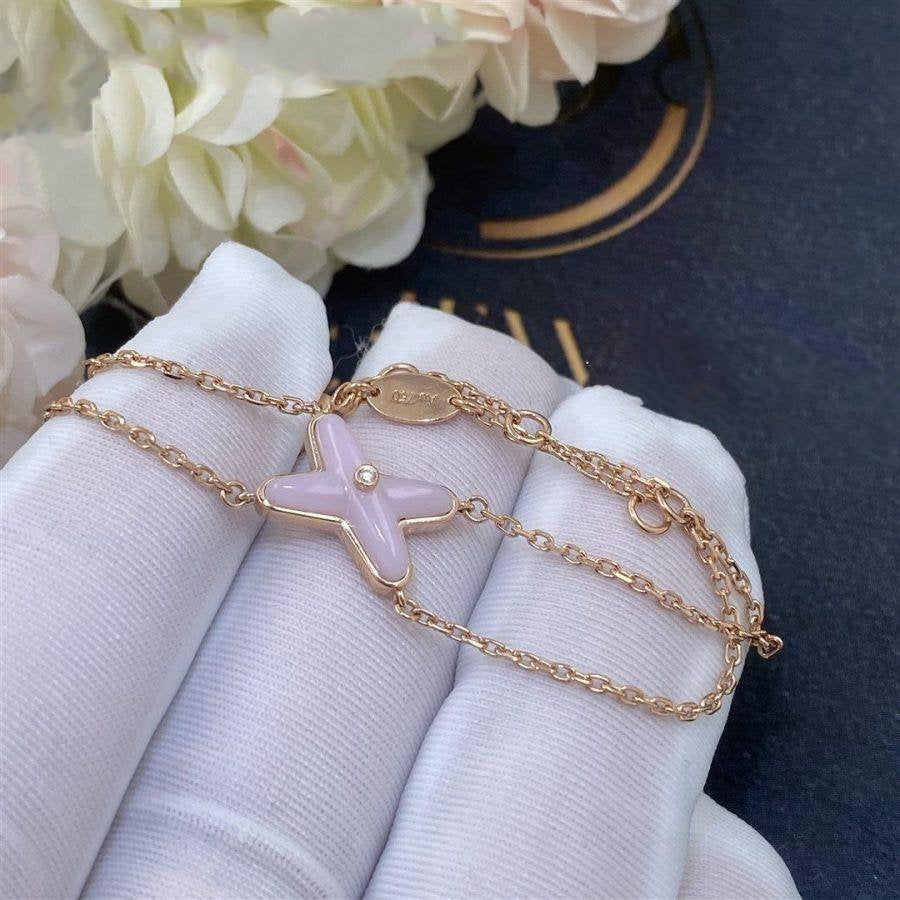 [Grace Jewelry]JEUX BRACELET PINK MOP PINK GOLD 1 DIAMOND