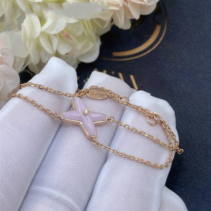 [Grace Jewelry]JEUX BRACELET PINK MOP PINK GOLD 1 DIAMOND