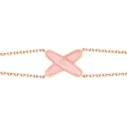 [Grace Jewelry]JEUX BRACELET PINK MOP PINK GOLD 1 DIAMOND