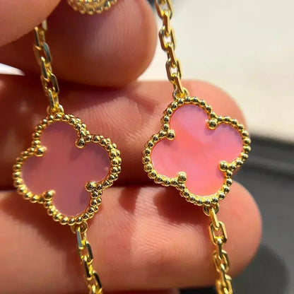 [Grace Jewelry]CLOVER 5 PINK MOP BRACELET