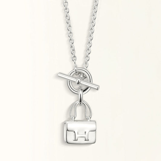 [Grace Jewelry]POP H PEDANT SILVER NECKLACE