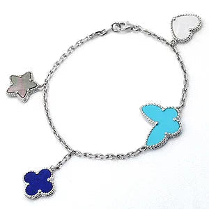 [Grace Jewelry]LUCKY SPRING SILVER BRACELET 4 MOTIF