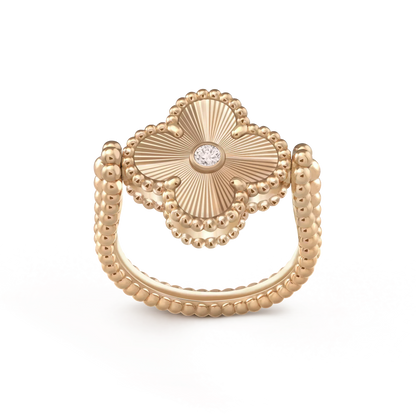 [Grace Jewelry]CLOVER RIVERSIBLE ROSE GOLD RING