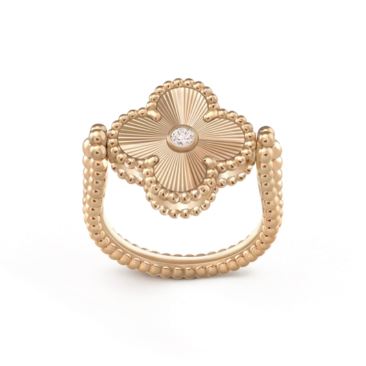 [Grace Jewelry]CLOVER RIVERSIBLE ROSE GOLD RING