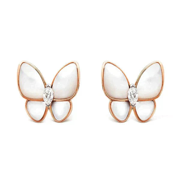 [Grace Jewelry]BUTTERFLY MOP DIAMOND EARRINGS