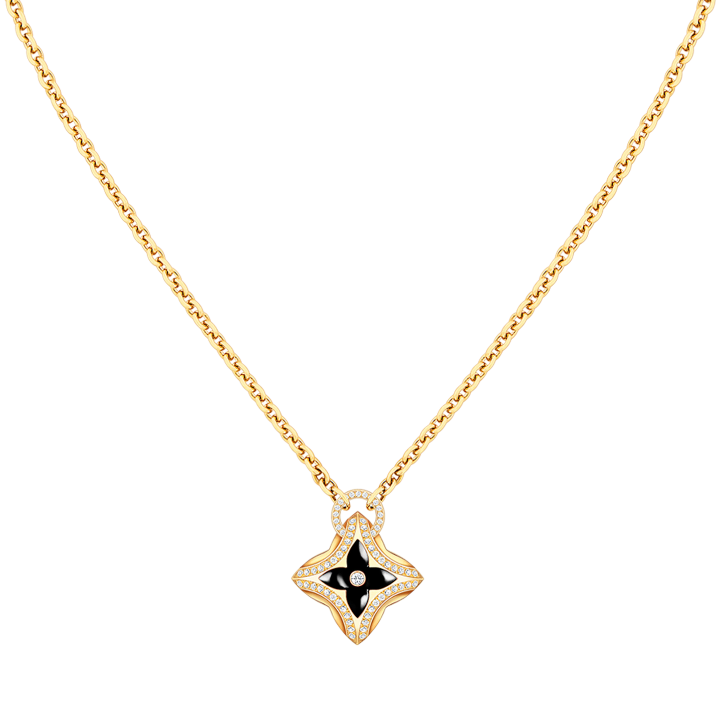 [Grace Jewelry]STAR PEDANT PINK GOLD DIAMOND NECKLACE