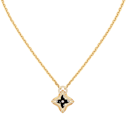 [Grace Jewelry]STAR PEDANT PINK GOLD DIAMOND NECKLACE