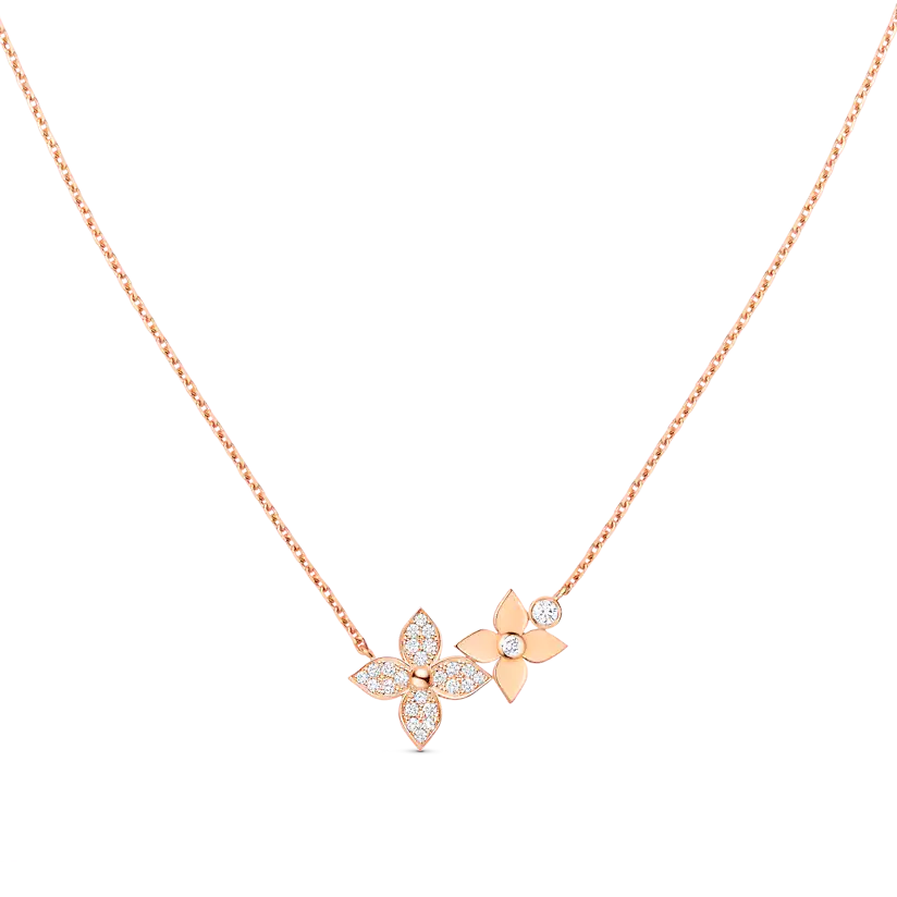 [Grace Jewelry]STAR BLOSSOM NECKLACE PINK GOLD DIAMONDS