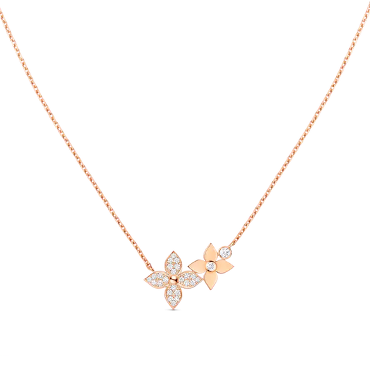 [Grace Jewelry]STAR BLOSSOM NECKLACE PINK GOLD DIAMONDS