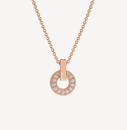 [Grace Jewelry]GARI NECKLACE PINK GOLD DIAMOND