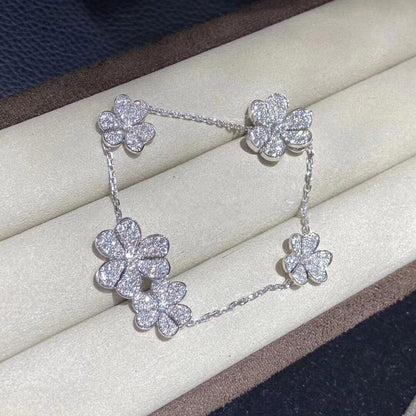 [Grace Jewelry]FRIVOLE SILVER 5 FLOWERS BRACELET