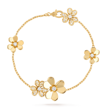 [Grace Jewelry]FRIVOLE GOLD 5 FLOWERS BRACELET