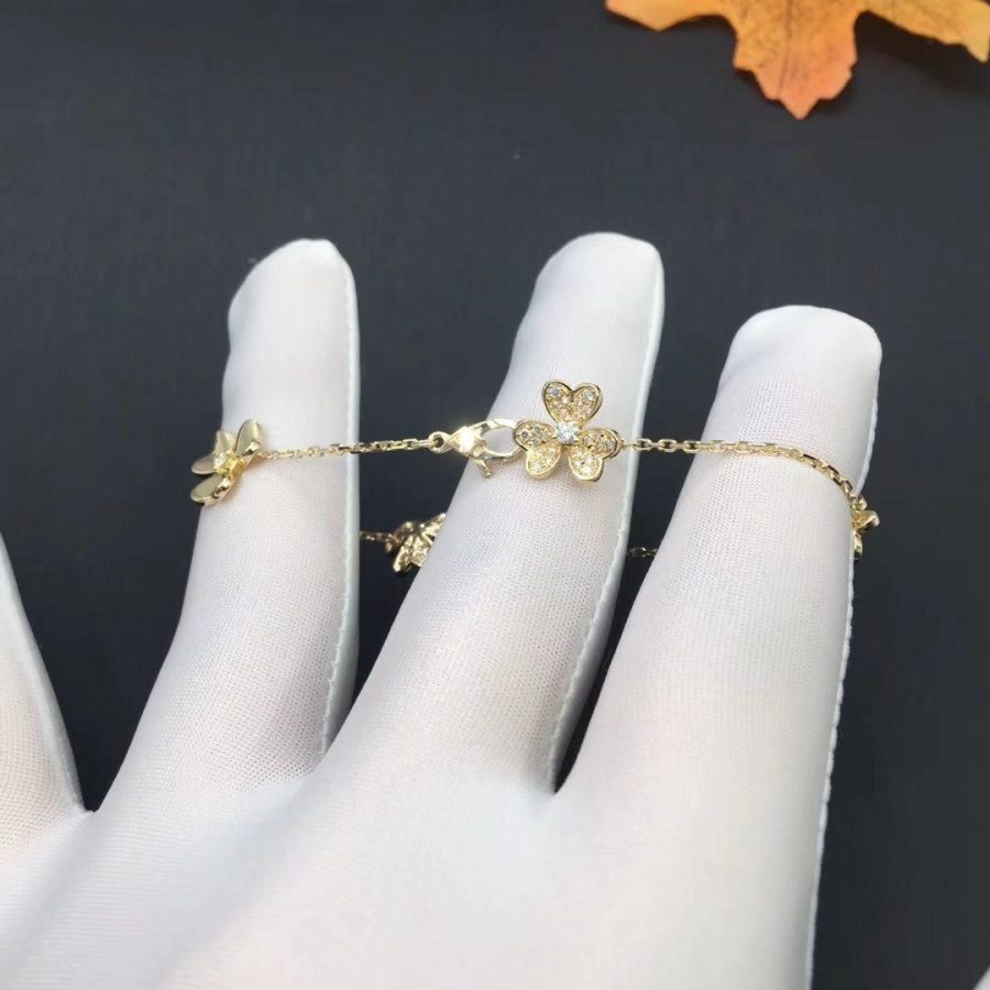 [Grace Jewelry]FRIVOLE GOLD 5 FLOWERS BRACELET