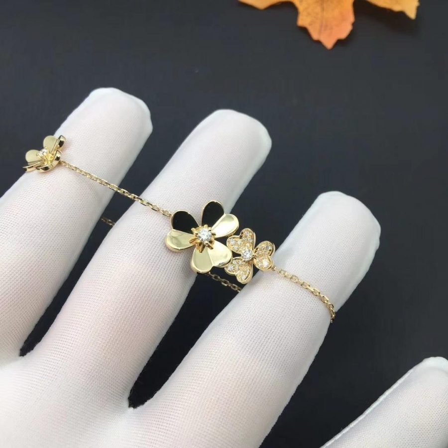 [Grace Jewelry]FRIVOLE GOLD 5 FLOWERS BRACELET