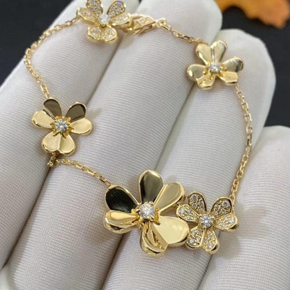 [Grace Jewelry]FRIVOLE GOLD 5 FLOWERS BRACELET