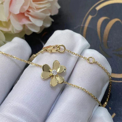 [Grace Jewelry]FRIVOLE GOLD FLOWER PINK MALACHITE BRACELET