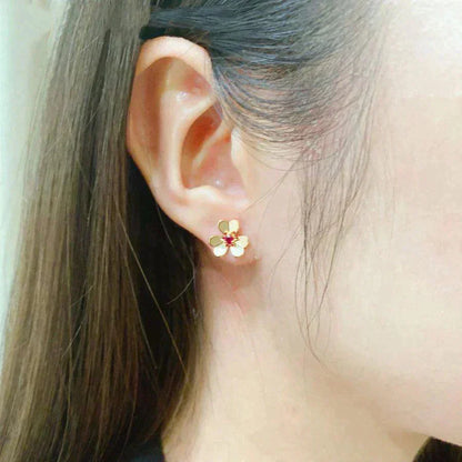 [Grace Jewelry]FRIVOLE  FLOWER PINK EARRINGS