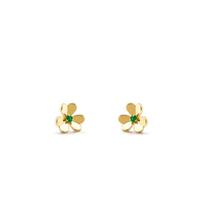 [Grace Jewelry]FRIVOLE  FLOWER MALACHITE EARRINGS