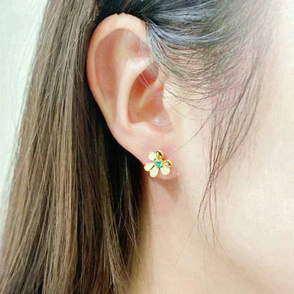 [Grace Jewelry]FRIVOLE  FLOWER MALACHITE EARRINGS