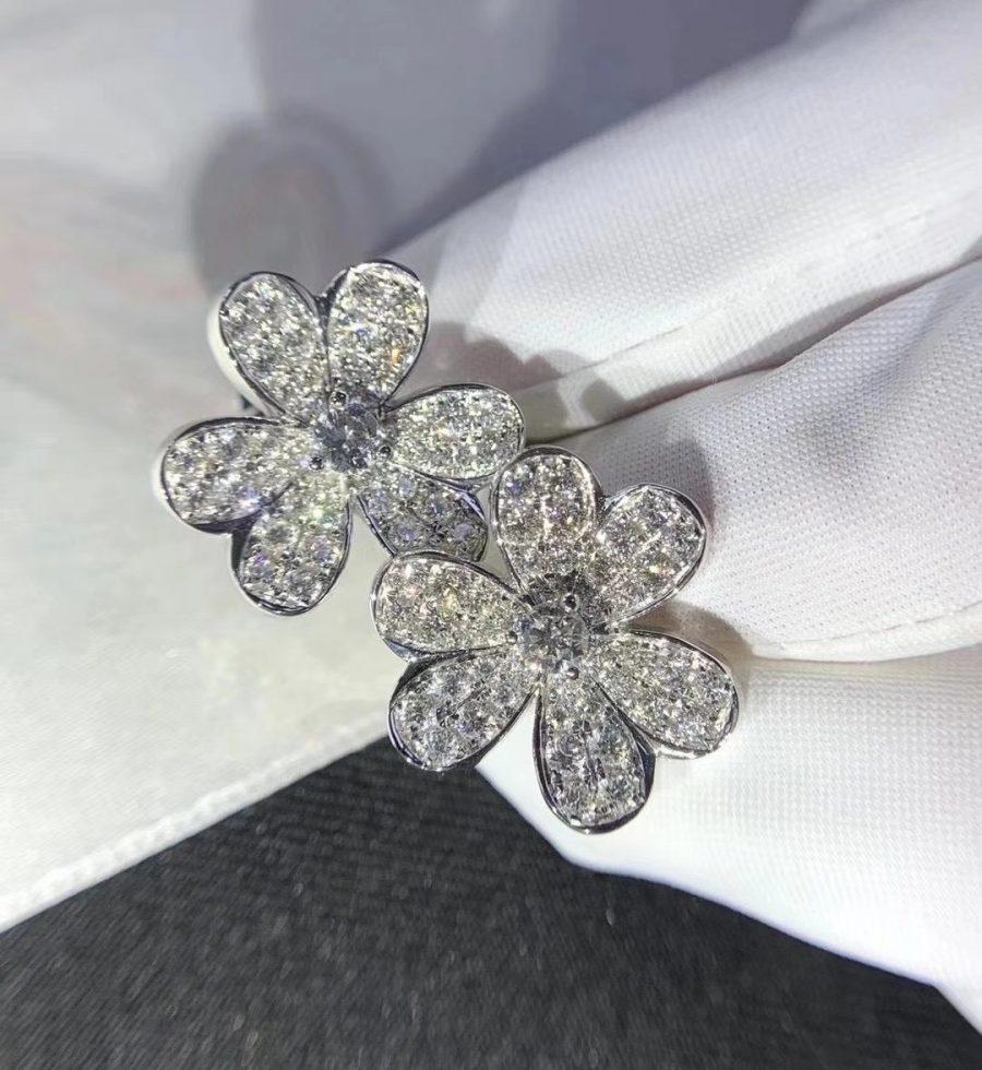 [Grace Jewelry]FRIVOLE SILVER FLOWER DIAMOND EARRINGS