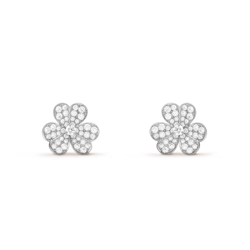 [Grace Jewelry]FRIVOLE SILVER FLOWER DIAMOND EARRINGS