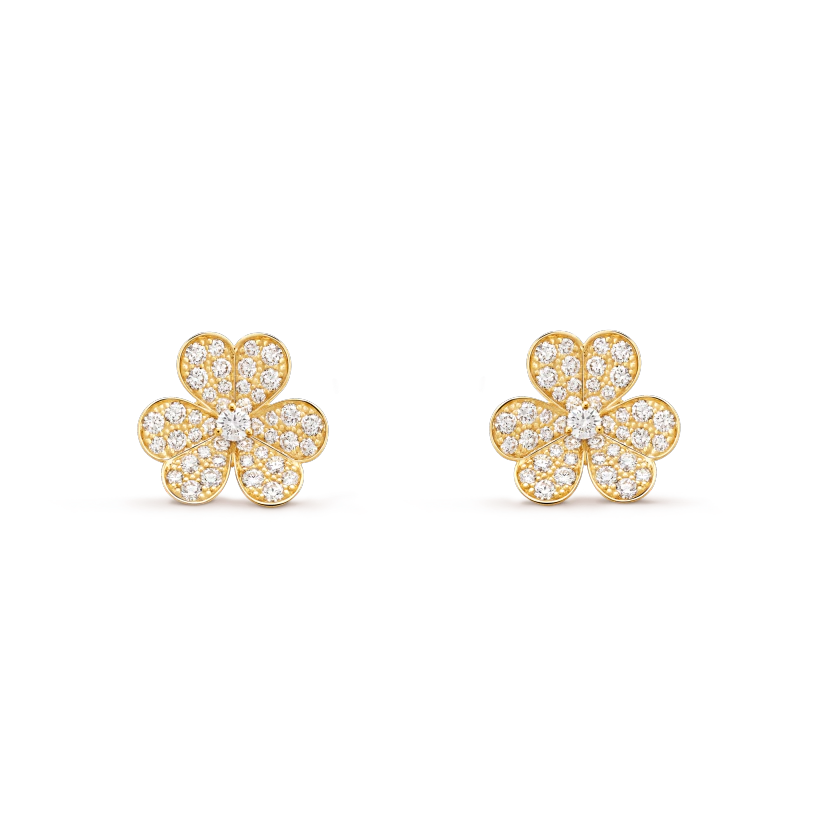 [Grace Jewelry]FRIVOLE GOLD FLOWER DIAMOND EARRINGS