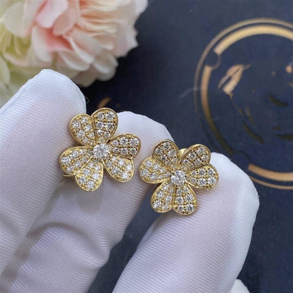 [Grace Jewelry]FRIVOLE GOLD FLOWER DIAMOND EARRINGS