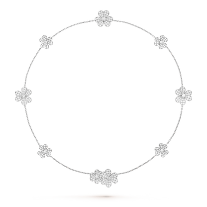 [Grace Jewelry]FRIVOLE SILVER 9 FLOWERS NECKLACE