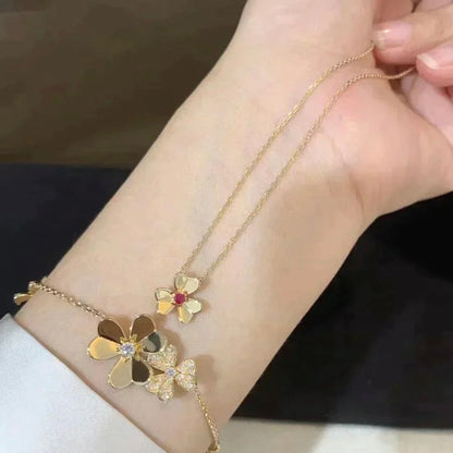 [Grace Jewelry]FRIVOLE GOLD FLOWER NECKLACE