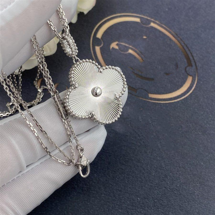 [Grace Jewelry]CLOVER 25MM SILVER BIG CLOVER NECKLACE