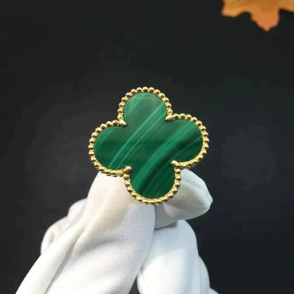 [Grace Jewelry]CLOVER MALACHITE RING