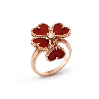 [Grace Jewelry]SWEET CLOVER CARNELIAN RING