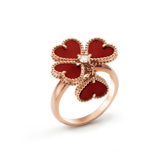 [Grace Jewelry]SWEET CLOVER CARNELIAN RING