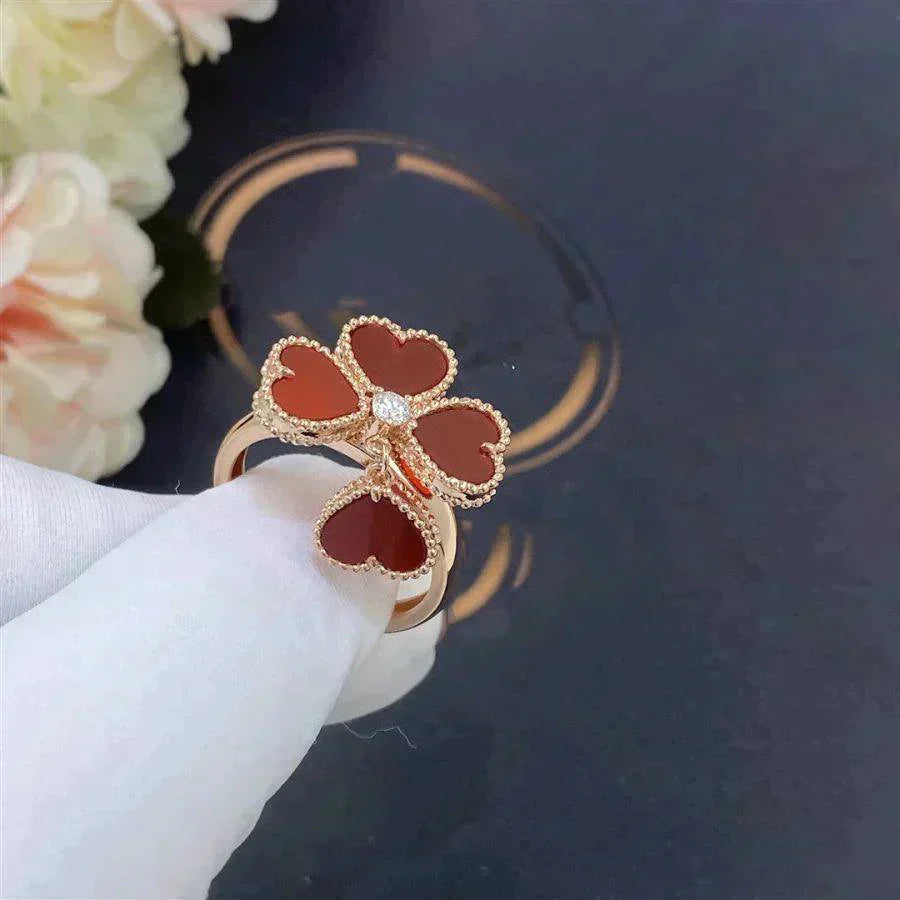 [Grace Jewelry]SWEET CLOVER CARNELIAN RING