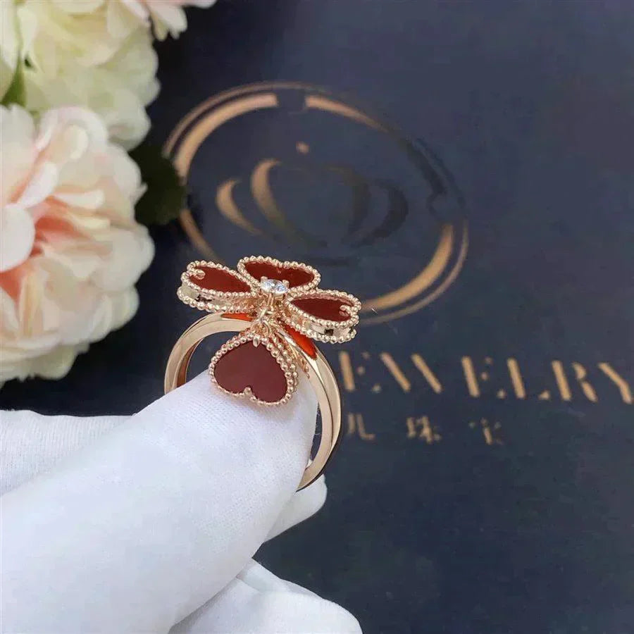 [Grace Jewelry]SWEET CLOVER CARNELIAN RING