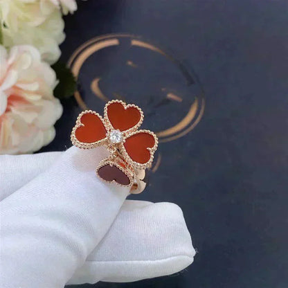 [Grace Jewelry]SWEET CLOVER CARNELIAN RING