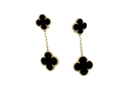 [Grace Jewelry]CLOVER 2 MOTIFS  EARRINGS (MULTIPLE CHOICESC