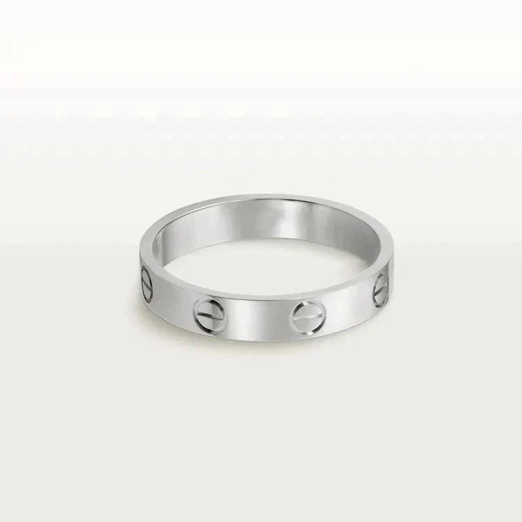 [Grace Jewelry]LOVE RING 4MM 1 DIAMOND SILVER