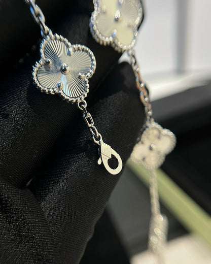 [Grace Jewelry]CLOVER SILVER 5 MOTIFS BRACELET